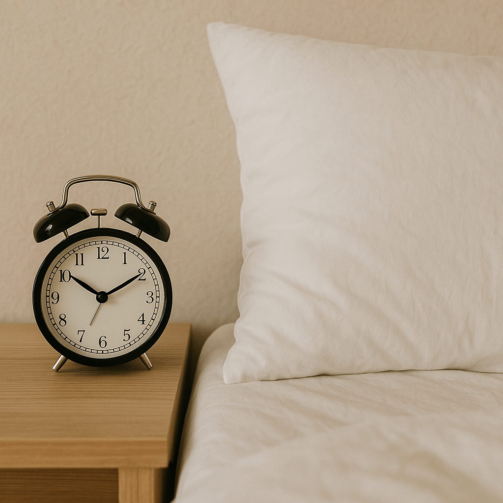 Peaceful bedroom setup showing rest before a photoshoot